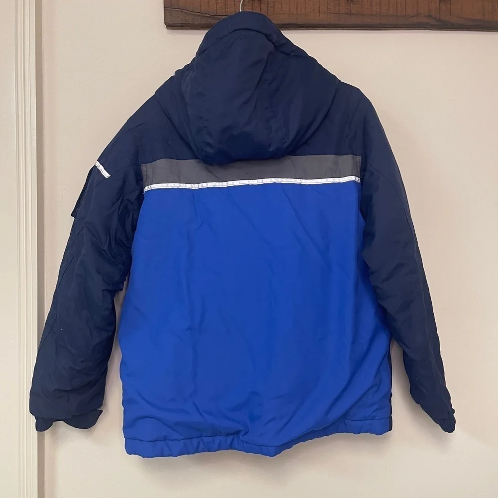 Columbia: Kids Blue / Gray Heavy Snow Coat, Size 10/12